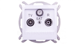 IMPRESJA Gniazdo antenowe RTV-SAT przelotowe białe GPA-YSP/m/00