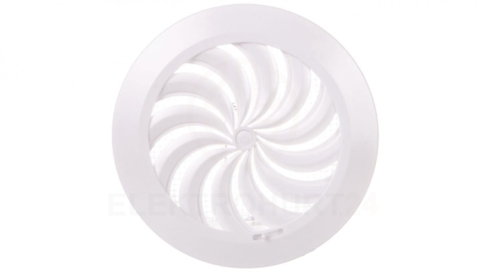 Kratka wentylacyjna fi 100mm biała siatka T95