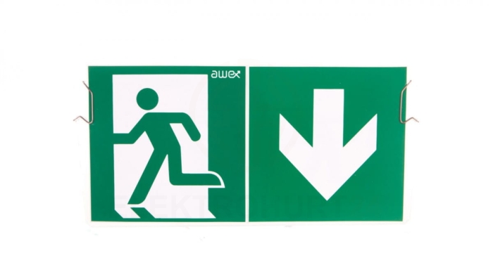Plexa EXIT M + sprzężyny mocujące +piktogram PU31 PU41