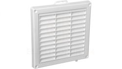 Kratka wentylacyjna 130x130mm biała żaluzja+sznurek T43