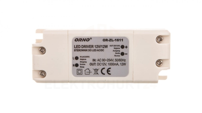 Zasilacz LED 12V DC 12W 1A IP20 OR-ZL-1611