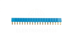 Mostek grzebieniowy 20-torowy 36A 250V niebieski do zacisków A1 lub A2 093.20