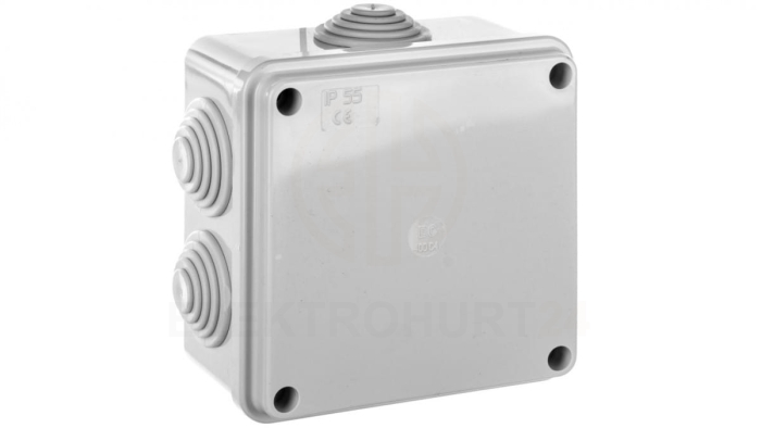 Puszka natynkowa z pokrywą i śrubami seria 400 IP55 100x100x50 EC400C4