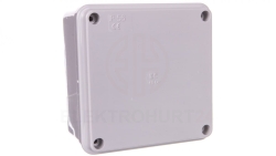 Puszka natynkowa gładka z pokrywą seria 410 IP56 100x100x50 szara EC410C4