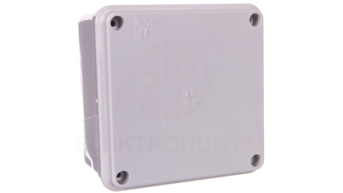 Puszka natynkowa gładka z pokrywą seria 410 IP56 100x100x50 szara EC410C4