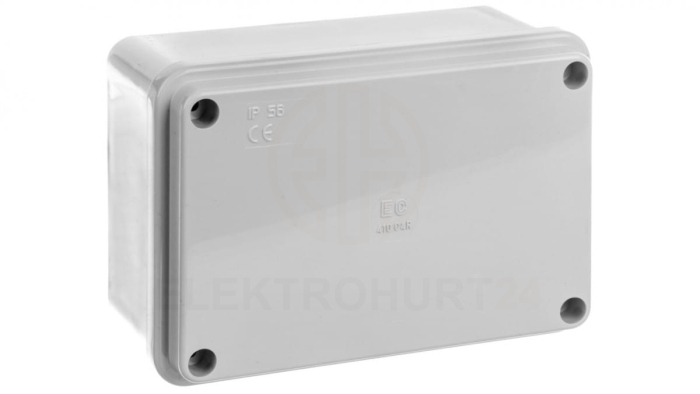 Puszka natynkowa gładka z pokrywą seria 410 IP56 120x80x50 szara EC410C4R