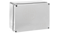 Puszka natynkowa gładka z pokrywą seria 410 IP56 300x220x120 szara EC410C8