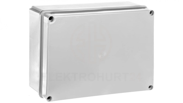 Puszka natynkowa gładka z pokrywą seria 410 IP56 300x220x120 szara EC410C8