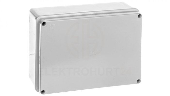 Puszka natynkowa samogasnąca gładka z pokrywą 960 stopni C seria 410A IP56 190x140x70 szara EC410C6A