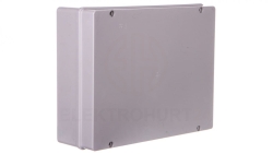 Puszka natynkowa samogasnąca gładka z pokrywą 960 stopni C seria 410A IP56 380x300x120 szara EC410C9A