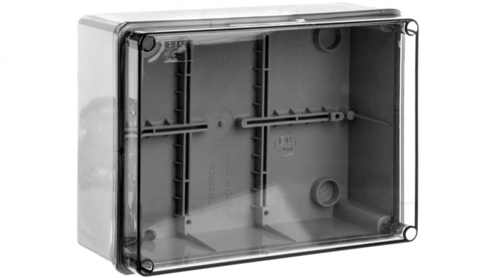 Puszka natynkowa z przeźroczystą pokrywą seria 420 IP65 190x140x70 szara EC420C6