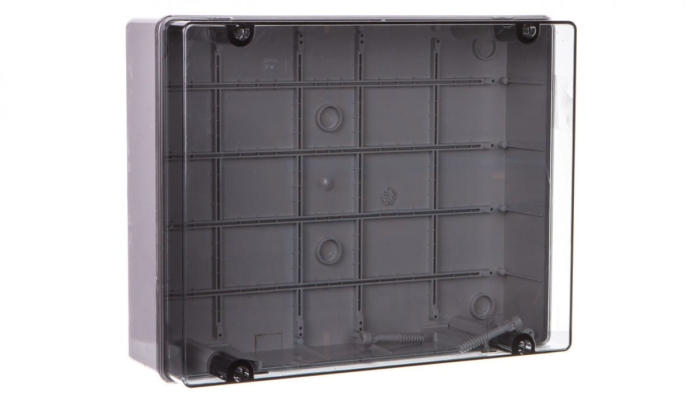 Puszka natynkowa z przeźroczystą pokrywą seria 420 IP65 380x300x120 szara EC420C9