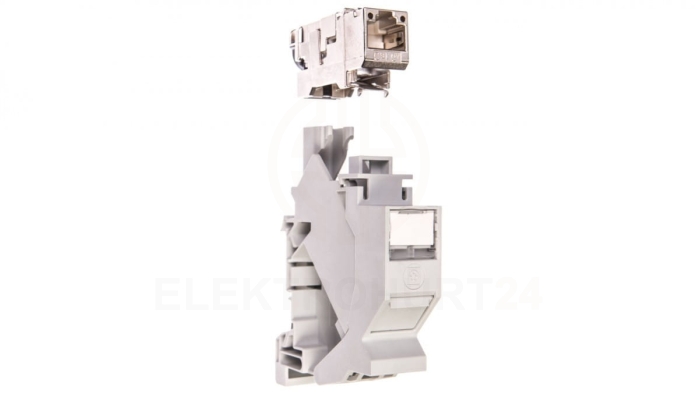 Adapter z gniazdem RJ45 kat.6A na szynę DIN TH35 EPIC DATA HS RJ45 F 10G A 21700613