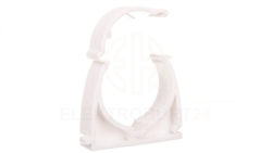 Uchwyt zamknięty do rur 50mm biały UZ 50 10503 /100szt./ /100szt./
