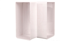 Kolano pionowe płaskie 90st. 55x110mm białe KP55-25