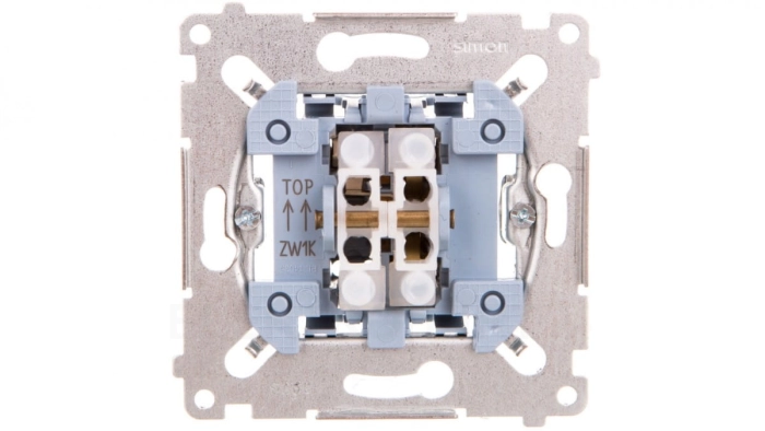 Simon 54 Łącznik żaluzjowy trójpozycyjny 1-0-2 mechanizm 250A 250V, szybkozłącza, SZW1KM