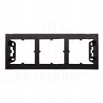 Simon 54 puszka natynkowa potrójna czarna