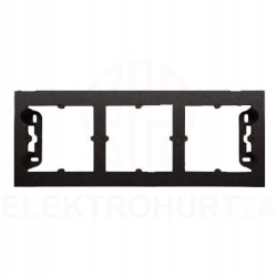 Simon 54 puszka natynkowa potrójna czarna