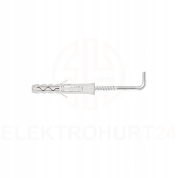 Wkręt-met kołek rozporowy z hakiem prostym 10x50