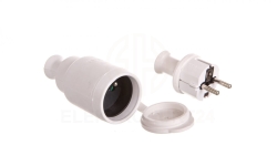 Zestaw przełączeniowy (gniazdo GN-H2+wtyczka WT-40H) IP44 biały ZP-H2