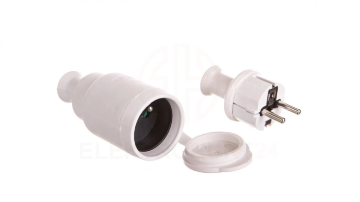 Zestaw przełączeniowy (gniazdo GN-H2+wtyczka WT-40H) IP44 biały ZP-H2