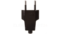 Wtyczka płaska 10A b/u 250V czarna WT-1001 (ZN-11 2,5A)