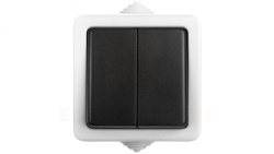 TEKNO Łącznik świecznikowy śrubowy 10AX 250V szary IP54 25351