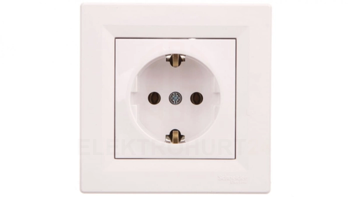 Asfora Gniazdo pojedyncze z/u SCHUKO białe EPH2900121