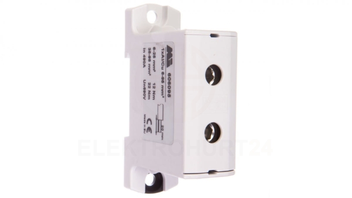 Złączka szynowa 1-torowa 6-95mm2 szara EURO OTL 95 1xAl/Cu 606095