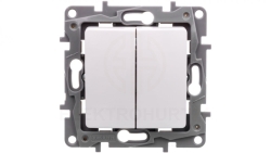 NILOE Łącznik schodowy 10 AX + przycisk 6 A biały 764509