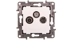 NILOE Gniazdo antenowe RTV-SAT przelotowe 14 dB białe 764564