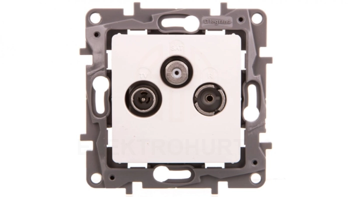 NILOE Gniazdo antenowe RTV-SAT przelotowe 14 dB białe 764564