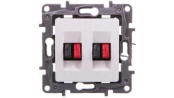 NILOE Gniazdo głośnikowe podwójne białe 764581