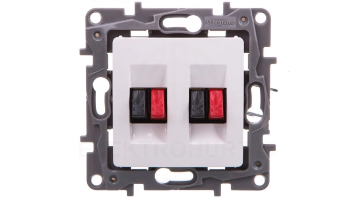 NILOE Gniazdo głośnikowe podwójne białe 764581