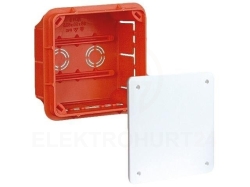 Puszka podtynkowa z białą pokrywą 96x96x62 IP40