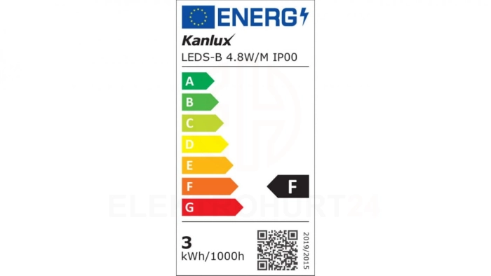 Taśma LED 3000K 450lm/m LEDS-B 4.8W/M IP00-WW 24516