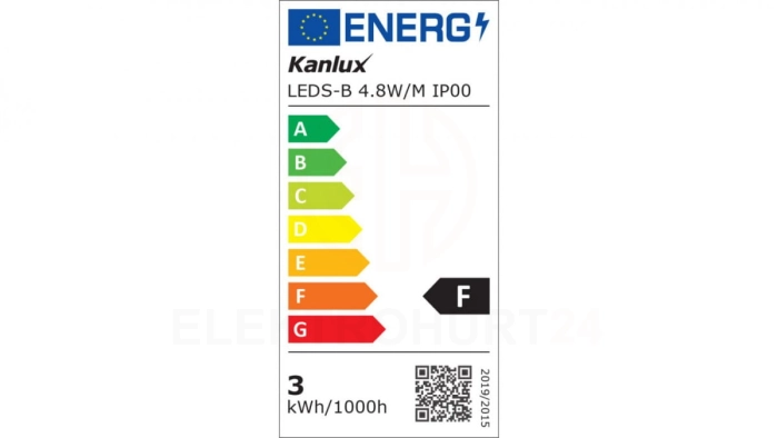 Taśma LED 6500K 500lm/m LEDS-B 4.8W/M IP00-CW 24518