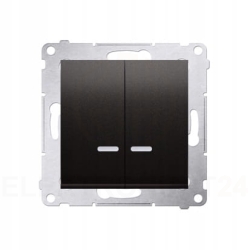 Simon 54 łącznik świecznikowy z podświetleniem LED antracyt