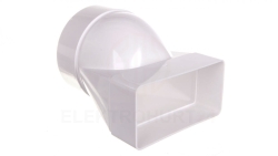 Łącznik przekrojów zmiennych 60x120mm fi 103mm biały KP120-20