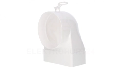 Kolano łącznikowe 90st. 60x120mm fi 103mm białe KP120-23