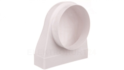 Kolano łącznikowe 90st. 60x204mm fi 150mm białe KP204-23/150