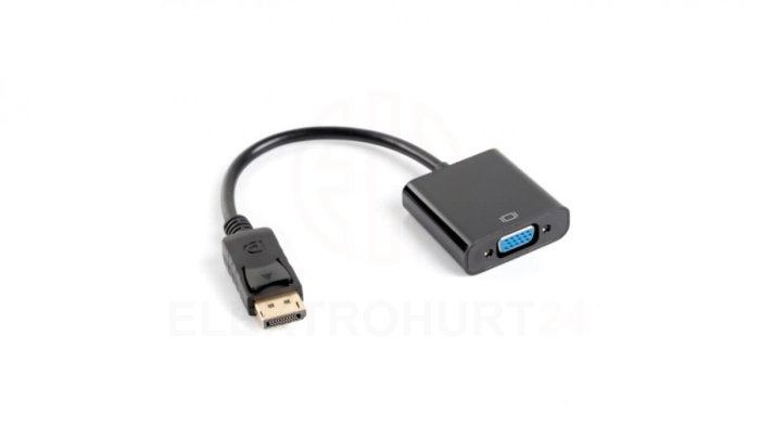 Adapter DisplayPort 1.1 - VGA 0,1m czarny AD-0002-BK