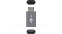 Adapter USB-C - microUSB 2.0 (typ B) szary 55553