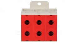 Złączka szynowa 3-torowa 35mm2 czerwona ZGX-3x35 czerwona ENE-00181