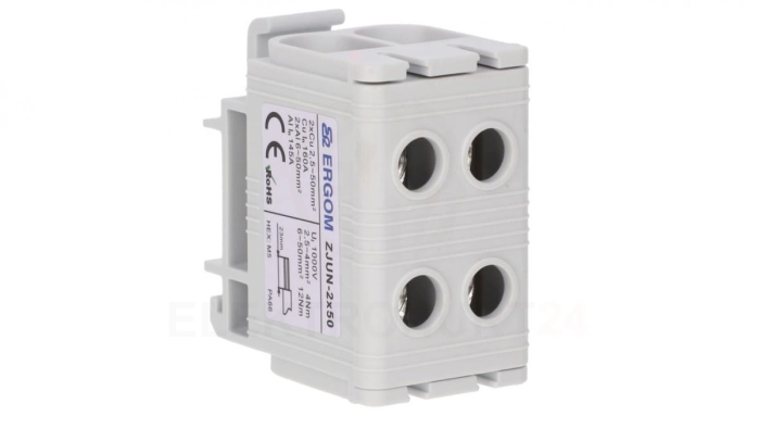 Złączka szynowa 1-torowa ZJUN-2x50 szara R34RR-07010021103 /6szt./