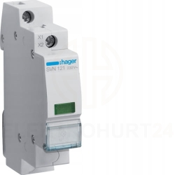 Hager lampka modułowa zielona 230V AC SVN121