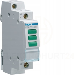 Hager lampka modułowa 3-fazowa zielona 230-400V SVN221