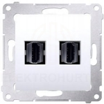 Simon 54 gniazdo hdmi podwójne białe
