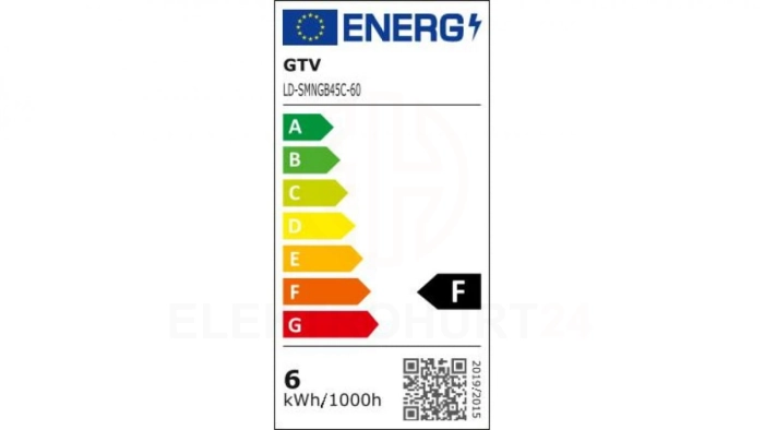 Żarówka LED SMD 2835, E27, B45C, 6W, 470 lm, 4000K, AC220-240V, kąt świecenia 160