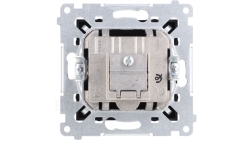 Simon 54 Gniazdo antenowe R-TV przelotowe (moduł) tłumienie TV i R 10 dB czarny mat DAP10.01/49